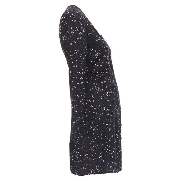 Reformation Courtney Star Galactic Print V Neck Mini Dress - Picture 4 of 6